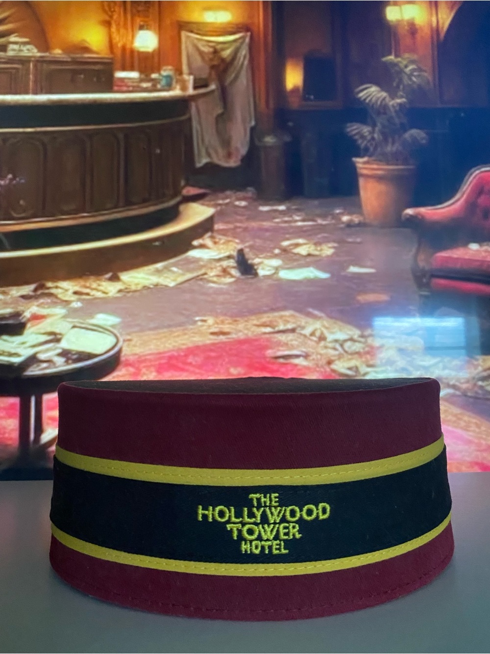 Maroon Bellhop Cap -Disney Tower of Terror